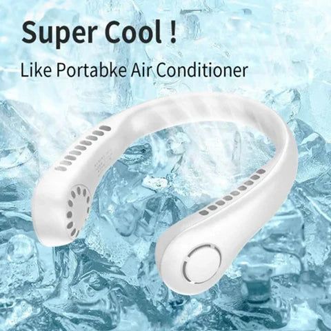 MixKhazana's Neck Cooling Fan - Rechargeable 360° USB Cooling Fan.