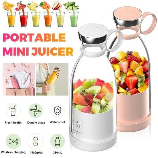MixKhazana's Portable Mini Electric Juicer Blender Bottle